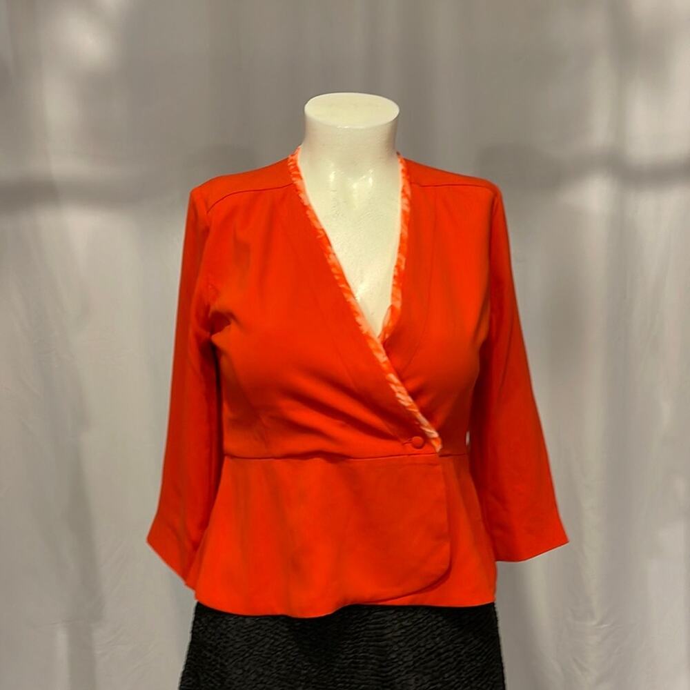 CAbi  Style #216 Jane Jacket Peplum Orange BNWOT - Picture 2 of 12